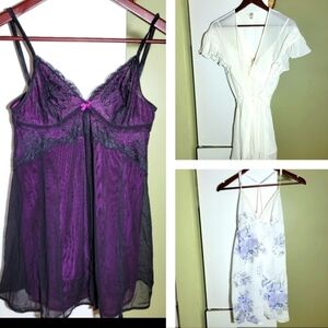 ❤️ 3 for $35 negligee chemesis nightgown lingerie lace wedding floral sexy
